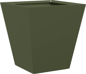 vidaXL vidaXL Donice ogrodowe, 2 szt., oliwkowozielone, 30x30x30 cm, stalowe 8