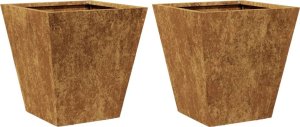 vidaXL vidaXL Donice ogrodowe, 2 szt., 30x30x30 cm, stal kortenowska 2