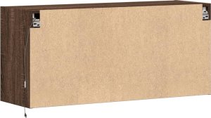vidaXL vidaXL Ścienna szafka TV z LED, brązowy dąb, 100x31x45 cm 8