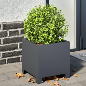 vidaXL vidaXL Donica ogrodowa, antracytowa, 30x30x30 cm, stalowa 1