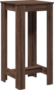 vidaXL Stolik barowy, brązowy dąb, 51x50x103,5 cm 6