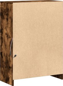 vidaXL Szafka z LED, przydymiony dąb, 72x34x100 cm 9