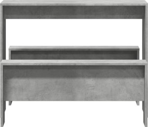 vidaXL vidaXL 3-częściowy zestaw mebli: stolik i ławki, szarość betonu 4