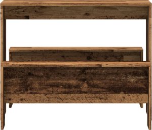 vidaXL vidaXL 3-częściowy zestaw mebli: stolik i ławki, stare drewno 4