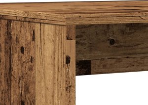 vidaXL vidaXL 3-częściowy zestaw mebli: stolik i ławki, stare drewno 8