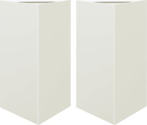 vidaXL vidaXL Donice ogrodowe, 2 szt., białe, trójkątne, 50x43x75 cm, stal 2