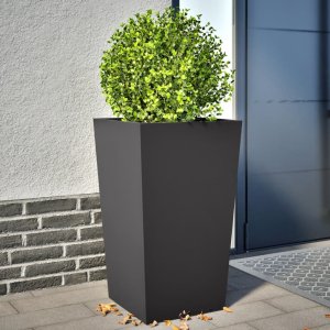 vidaXL vidaXL Donice ogrodowe, 2 szt., czarne, 45x45x75 cm, stalowe 1