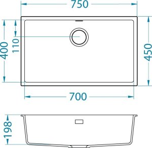Zlewozmywak Alveus Alveus OMNI 40 G11 biały (45x75) 1 kom. z syfonem sat. 1
