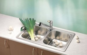 Zlewozmywak Alveus Alveus ELEGANT 40 LEN 81x51 2K zlew wpuszczany, odpływ zatyczkowy z syfonem 5