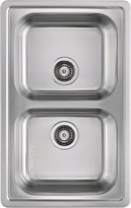 Zlewozmywak Alveus Alveus ELEGANT 40 LEN 81x51 2K zlew wpuszczany, odpływ zatyczkowy z syfonem 6