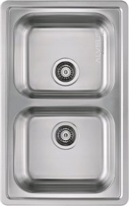 Zlewozmywak Alveus Alveus ELEGANT 40 LEN 81x51 2K zlew wpuszczany, odpływ zatyczkowy z syfonem 7