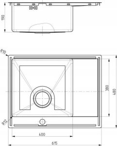 Zlewozmywak KPL Alveus QUARTO 20 SAT zlewozmywak 90-061X48 + syfon 5