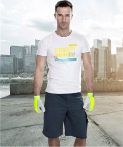 Ardon T-SHIRT POWERWORK - stylowy nadruk, 95% bawełna, 5% elastan 180 g/m2 - biały H9329 M 2