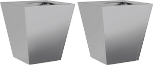 vidaXL Donice ogrodowe, 2 szt., 30x30x30 cm, stal galwanizowana 2