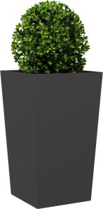 vidaXL Donica ogrodowa, czarna, 45x45x75 cm, stalowa 3