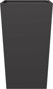 vidaXL Donica ogrodowa, czarna, 45x45x75 cm, stalowa 4