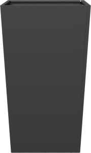 vidaXL Donica ogrodowa, czarna, 45x45x75 cm, stalowa 5