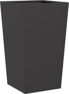 vidaXL Donica ogrodowa, czarna, 45x45x75 cm, stalowa 6