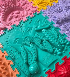 Małpiszon Mata sensoryczna Radosna Kraina 16 szt. 25 x 25 cm Ortoto 14