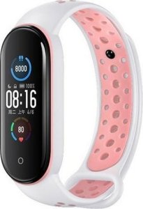 Beline Beline pasek Design Mi Band 7/6/5 biało-różowy /white-pink 1