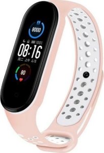 Beline Beline pasek Design Mi Band 7/6/5 różowo-biały /pink-white 1