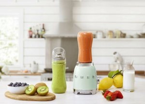 Blender kielichowy Smeg Mikser z Tworzywa Sztucznego Smeg PBF01PGEU 300 W 600 ml Biały 2