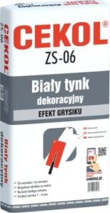 Cekol Biały tynk dekoracyjny ,gładź , efekt grysiku Cekol ZS-06 5 kg 1