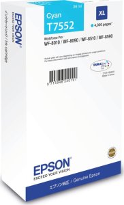 Epson Oryginalny Wkład Atramentowy Epson T7552 Niebieski Turkusowy 1