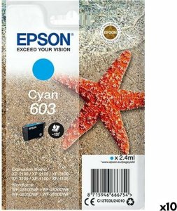 Tusz Epson Oryginalny Wkład Atramentowy Epson XP-2100, 3100, 4100 / WF-2830DWF, 2850DW - N 603 Turkusowy (10 Sztuk) 1