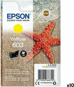 Tusz Epson Oryginalny Wkład Atramentowy Epson XP-2100, 3100, 4100 / WF-2830DWF, 2850DW - N 603 Żółty (10 Sztuk) 1