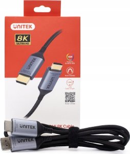 System przekazu sygnału AV Unitek Unitek Kabel DisplayPort 1.4 do HDMI 2.1, 8K, 1,8m 3