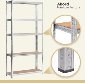 Fancy Garden REGAŁ METALOWY 90x30x180 SREBRNY 4