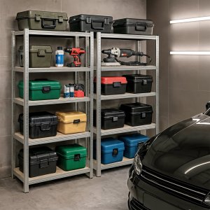 Fancy Garden REGAŁ METALOWY 90x30x180 SREBRNY 6