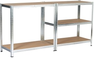 Fancy Garden REGAŁ METALOWY 90x30x180 SREBRNY 7