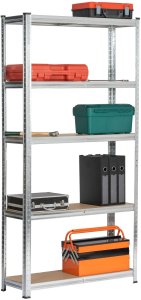 Fancy Garden REGAŁ METALOWY 90x30x180 SREBRNY 11