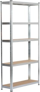 Fancy Garden 2x REGAŁ METALOWY 90x30x180 SREBRNY 10