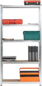 Fancy Garden 2x REGAŁ METALOWY 90x30x180 SREBRNY 11