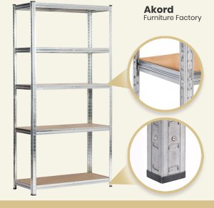 Fancy Garden 2x REGAŁ METALOWY 90x40x180 SREBRNY 4