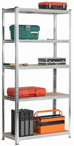 Fancy Garden 2x REGAŁ METALOWY 90x40x180 SREBRNY 12