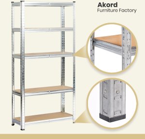 Fancy Garden 2x REGAŁ METALOWY 70x30x154 SREBRNY 4