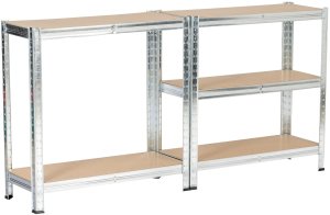 Fancy Garden 2x REGAŁ METALOWY 70x30x154 SREBRNY 7