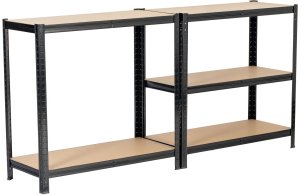 Fancy Garden 2x REGAŁ METALOWY 90x40x180 CZARNY 7