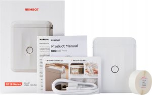 Drukarka etykiet Niimbot Niimbot Tiskárna štítků D110-M Smart, bílá + role štítků 160 ks 9