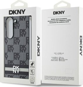 DKNY DKHCZFD6PCPTSSKZ Fold6 F956 czarny/black Chequered Pattern Printed Stripes 7