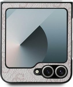 Guess GUHCZF64GMGPI Z Flip6 F741 różowy/pink Leather 4G Metal Logo 3