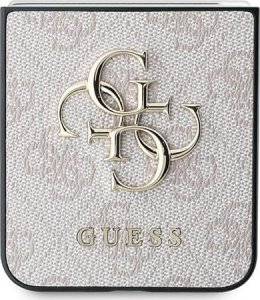 Guess GUHCZF64GMGPI Z Flip6 F741 różowy/pink Leather 4G Metal Logo 5