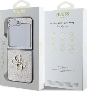 Guess GUHCZF64GMGPI Z Flip6 F741 różowy/pink Leather 4G Metal Logo 8