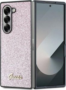 Guess Guess GUHCZFD6HGGSHP Z Fold6 F956 różowy/pink hardcase 4G Glitter Script 1