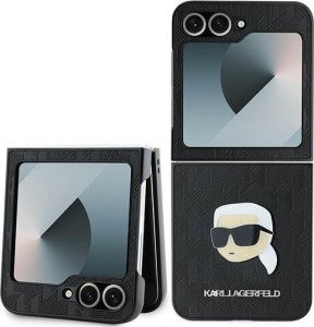 Karl Lagerfeld Karl Lagerfeld KLHCZF6PGKSKIHK Z Flip6 F741czarny/black Saffiano Monogram 1