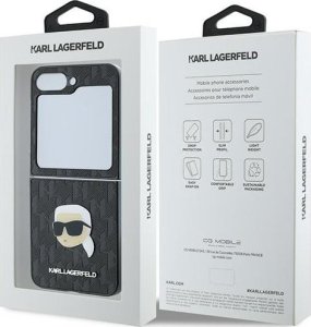 Karl Lagerfeld KLHCZF6PGKSKIHK Z Flip6 F741czarny/black Saffiano Monogram 8